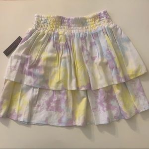 No Boundaries Jr. smoked tie dye mini skirt M